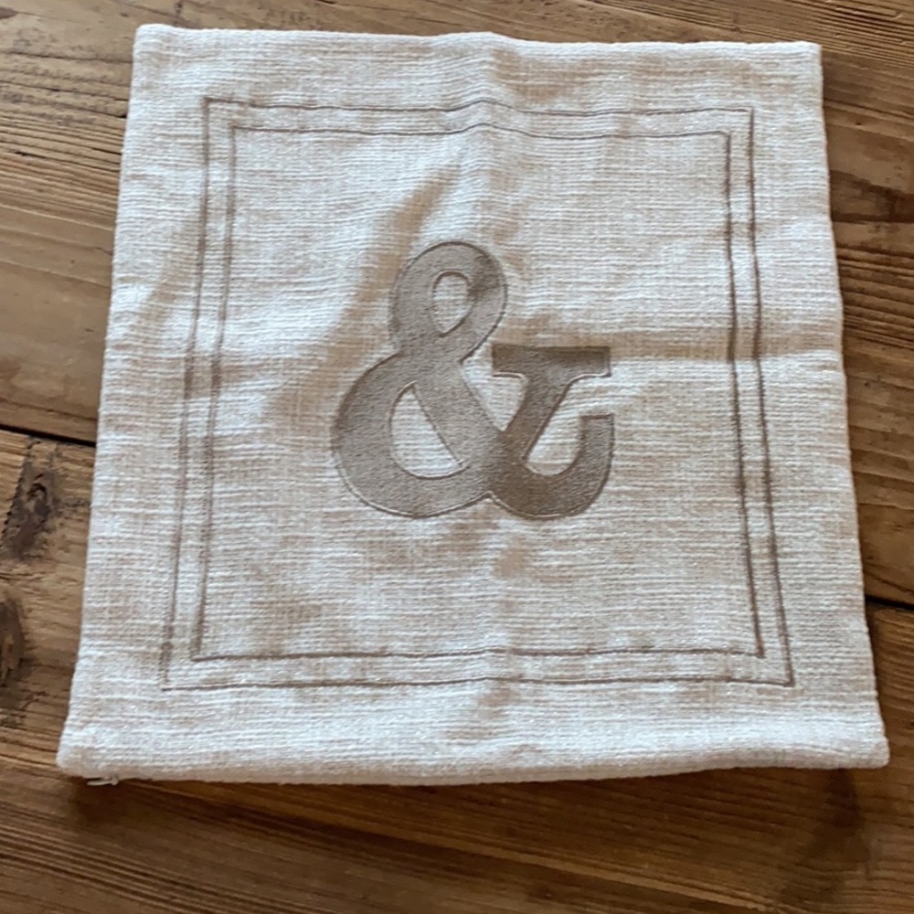 & symbol throw pillow cover